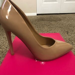 Sexy Patent Nude Heels